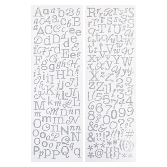 12 Pack: Glitter Alphabet Stickers by Recollections